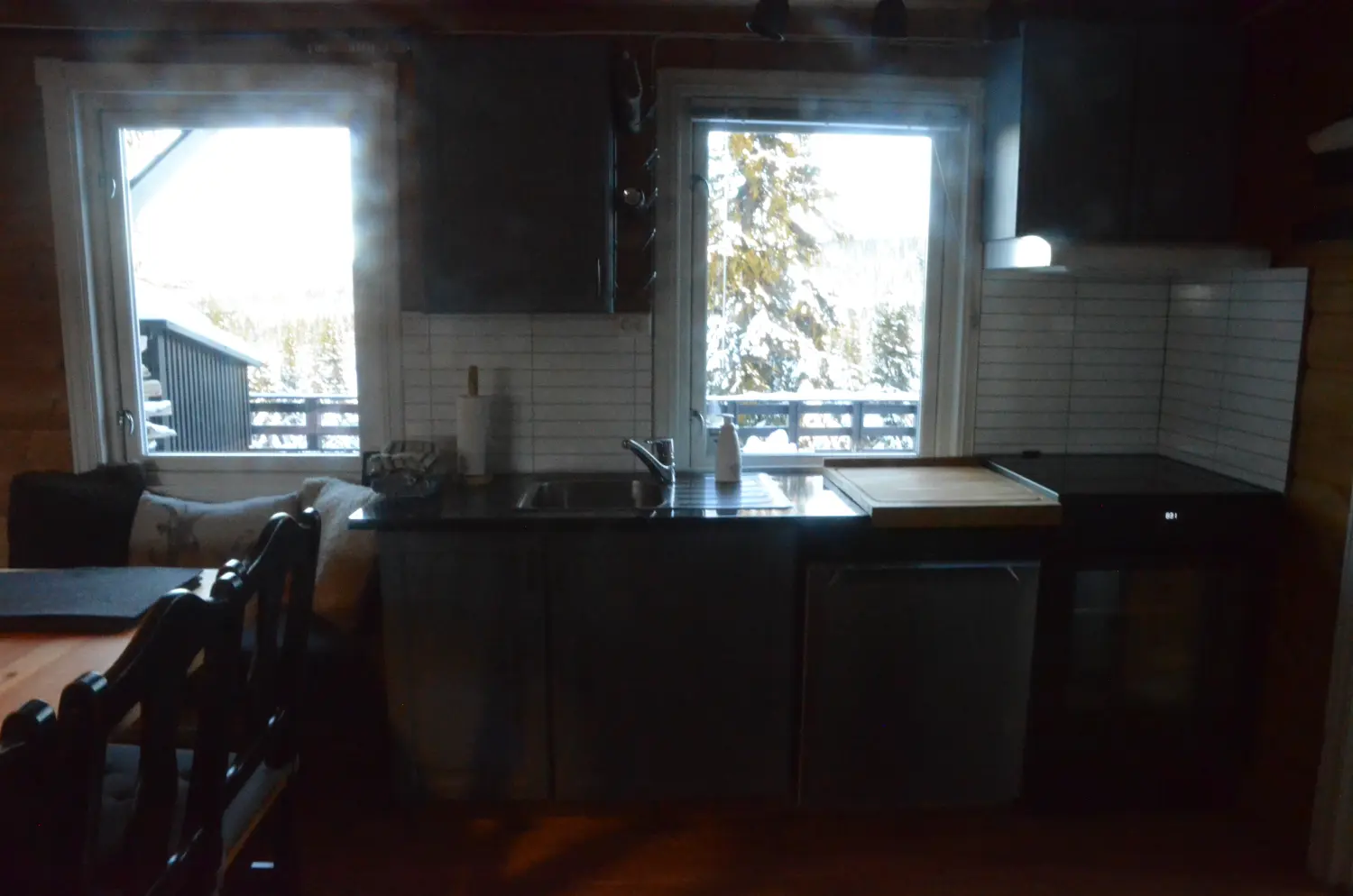 Küche von Ferienhaus in Sjusjøen bei Lillehammer