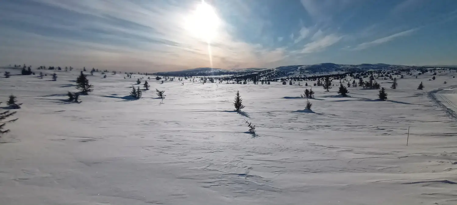Ferienhaus in Sjusjøen bei Lillehammer im Winter
